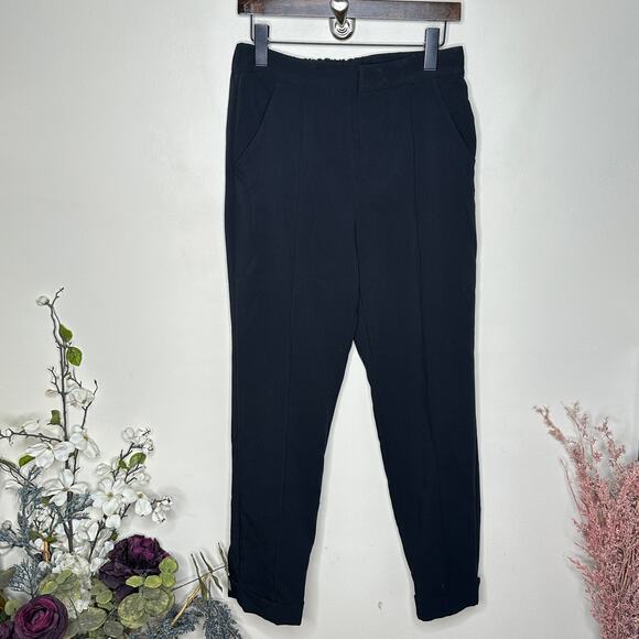 ANTHROPOLOGIE x MAEVE Seamed Cuff Trouser Pants Black Sz 4 {PP52} - Picture 2 of 5